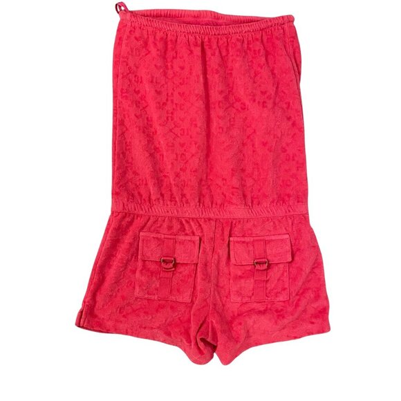 Vintage Juicy Couture Hot Pink Romper Terry Cloth Y2K - XS - Picture 2 of 10